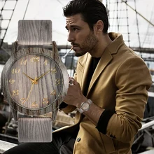 Reloj de cuarzo de Madera KCHKE Reloj de Madera vintage minimalista para hombre Reloj de marca de lujo para hombre Reloj de Madera