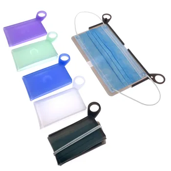 

Portable Face Mask Storage Folder Reusable Silicone Organizer Storage Bag for Handkerchief Mask Container Foldable Case Holder