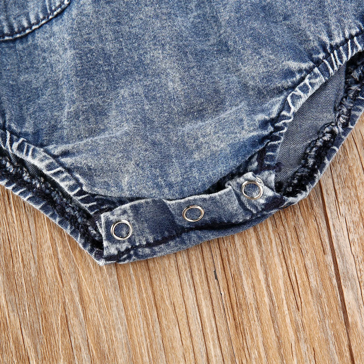 Citgeett Summer Denim Rompers Toddler Newborn Baby Boys Girls Sleeveless Button Pocket Rompers Jumpsuits One-piece Casual Outfit 4