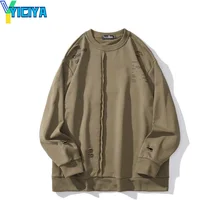 

Vintage Basic T Shirt Women Men Hiphop Streetwear Soild Casual O-Neck Stripe Long Sleeve Oversized Top Hip Hop Streetwear 2022