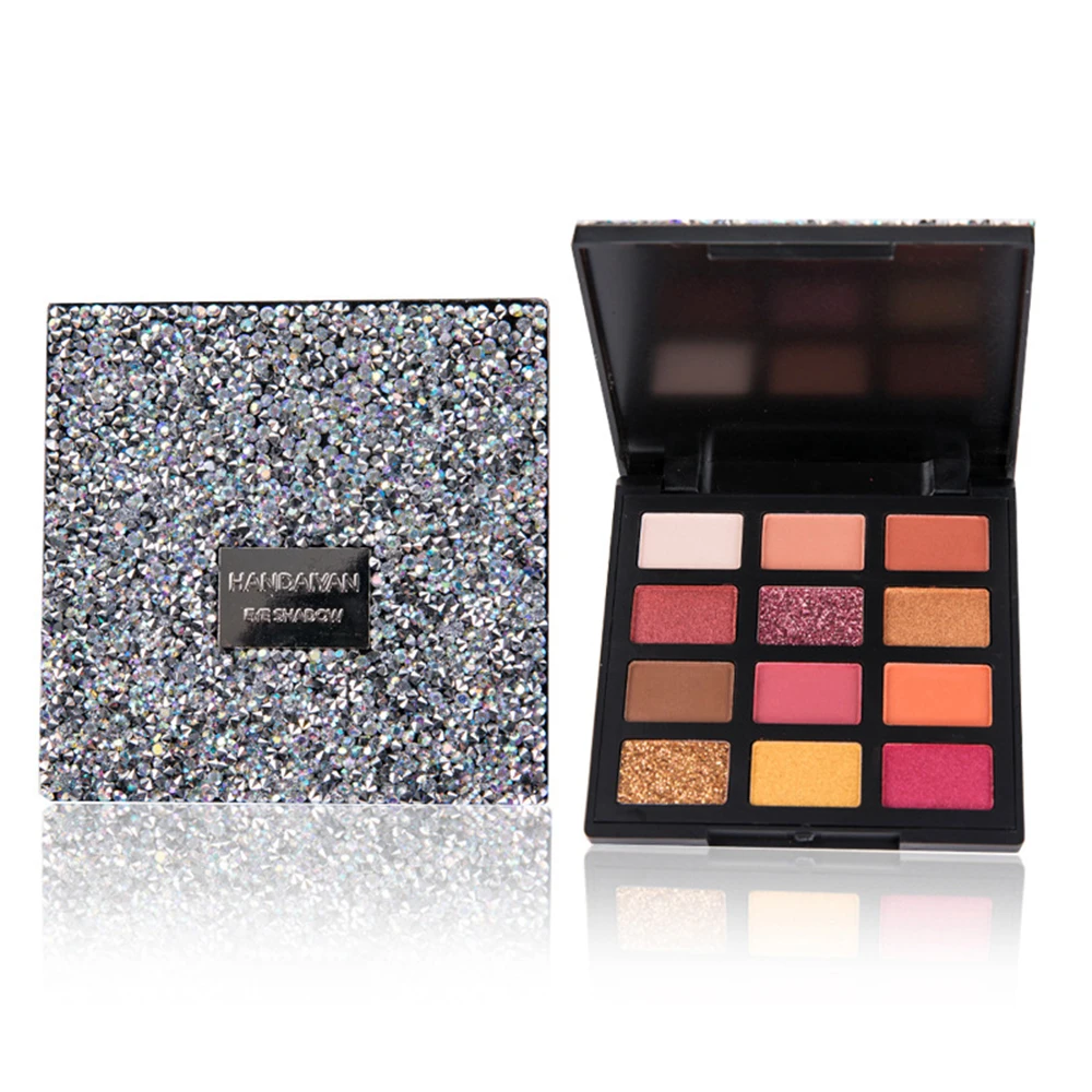 1 1Pc Beauty Makeup Brighten Glitter The Eye Gem Eye Shadow 12 Color Palette Pearlescent Matte Shimmer Eyeshadow - Цвет: 1