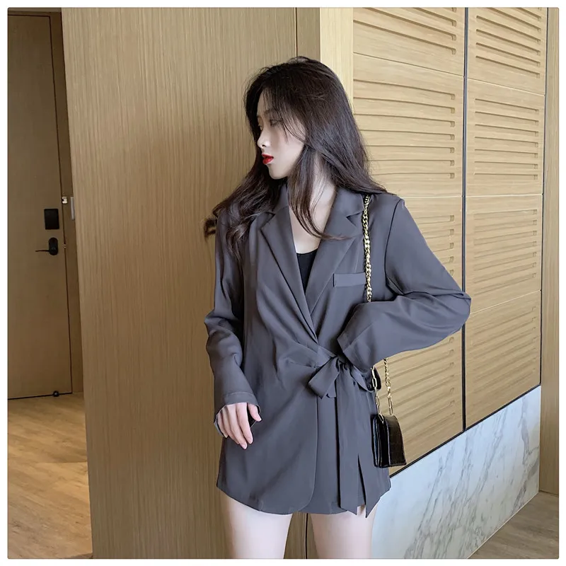 Control 5 Photo Shoot~ Net Price Korean-style Fashion Loose Elegant Slimming Bandage Cloth Suit Jacket Women's 6078