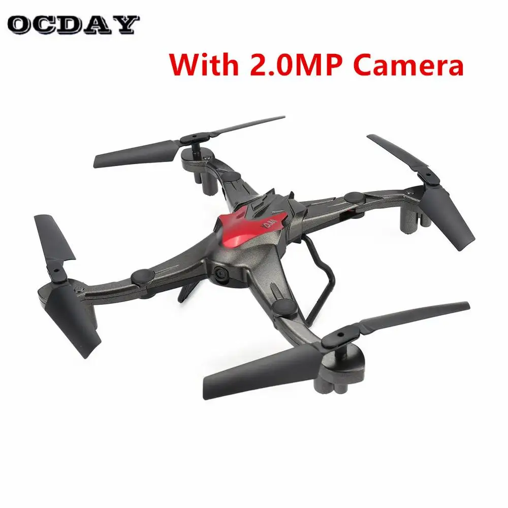 D70WG 6-axis Drone 0.3MP Wifi Camera FPV RC Foldable Quadcopter Aircraft with Altitude Hold Headless 3D Flips Speed Switch - Цвет: black 2.0MP