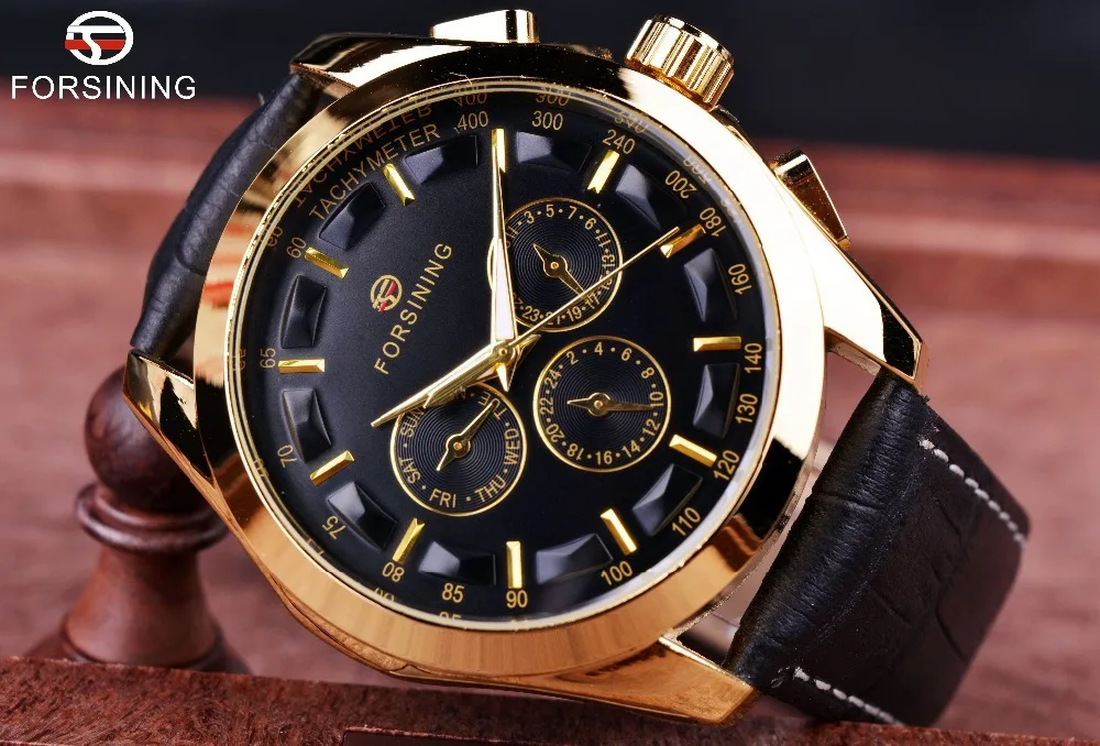 

Hot Sales-forsining Fashion Hollow out Analog Watch Genuine Leather Automatic Analog Watch