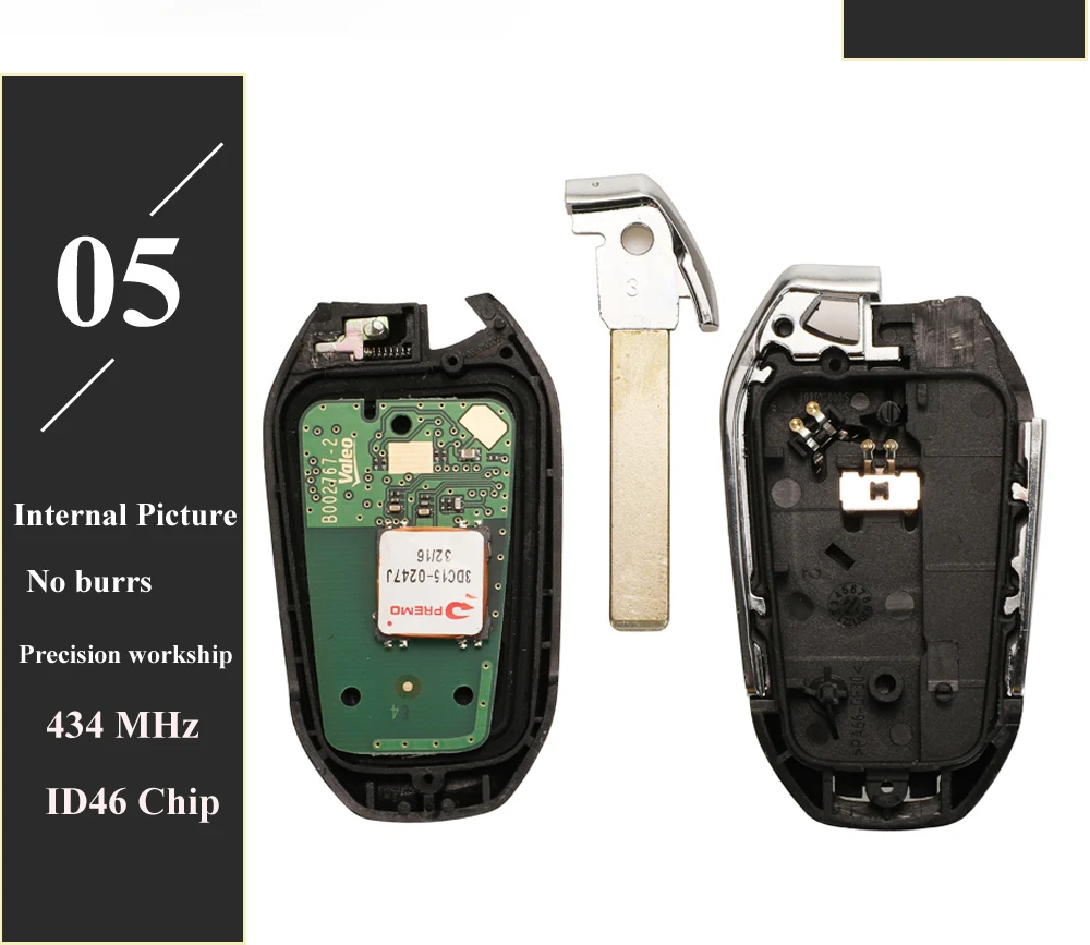 Keyforkess per Citroen DS4 DS5 433MHz PCF7953 ID46 Hitag2 Chip di Smart Keyless Go VA2 HU83 Ricambi Originali Chiave A Distanza 3BTN Originale Della Fabbrica 16 Keyforkess per Citroen DS4 DS5 433MHz PCF7953 ID46 Hitag2 Chip di Smart Keyless Go VA2 HU83 Ricambi Originali Chiave A Distanza 3BTN Originale Della Fabbrica - H3b5e6eb509f1490bbae2b2d0f1fbb1c0Z