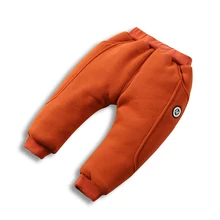 Новые теплые штаны для мальчиков Новые Зимние Повседневные хлопковые плотные бархатные штаны для мальчиков и девочек, детские спортивные брюки для детей 1, 2, 3, 4 лет