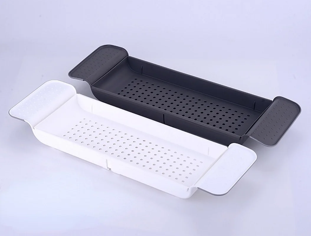 Retractable Bathtub Storage Rack Bath Tray Shelf Bath Toys Organizer Bathroom Tools Towel Storage Shelf Kitchen Holde NJ72619