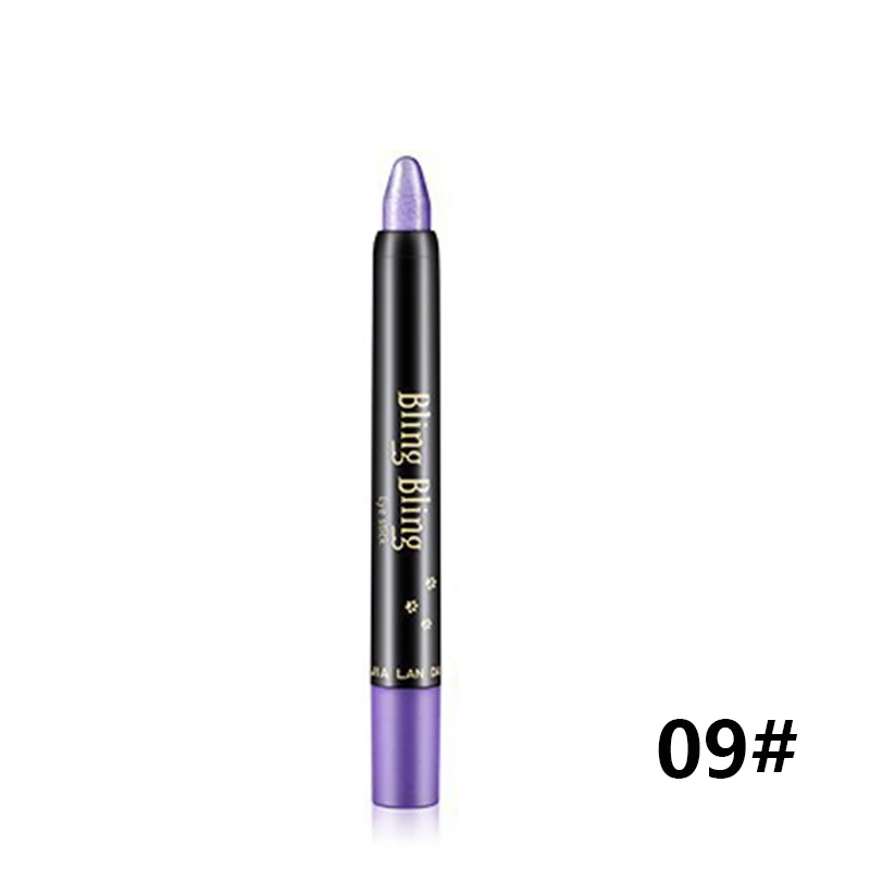 Шикарная яркая ручка для теней хайлайтер тени для глаз карандаш для макияжа водостойкая стойкая косметика для глаз - Цвет: 09