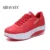 Женские коренастые Кроссовки Увеличивающие Высоту Shake Shoes Flatform Lace-up Walking Shoes Deportiva Mujer