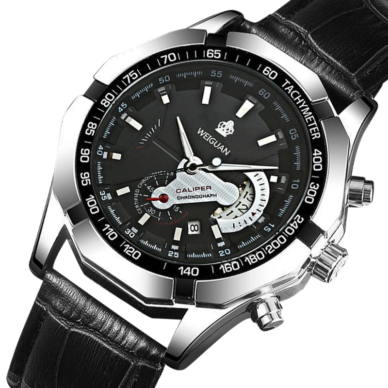 Reloj de pulsera de cuarzo para hombre, cronógrafo masculino, de lujo, con calendario, elegante, de negocios, luminoso, resistente al agua - Imagen 5