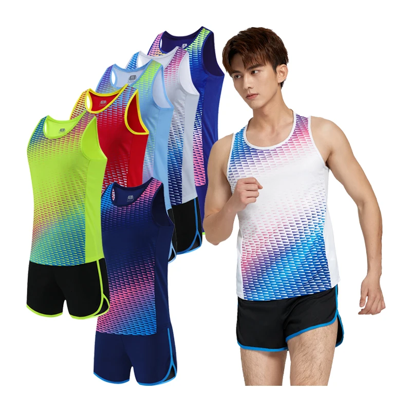 Men Running Tracksuits Track And Field Suits Quick Dry Marathon