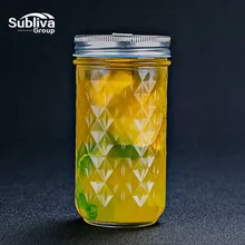 350 мл креативная Мода Алмазный шар Мейсон напиток чашка Джем Мед бутылка прозрачная герметичная стеклянная банка Хрустальные чашки