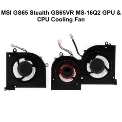 Ventilateur de refroidissement CPU pour ordinateur portable MSI GS65, GS65VR, P65, MS 16Q2, MS 16Q1, 16Q3, VGA, 5V, 4 broches, BS5005HS U31 
