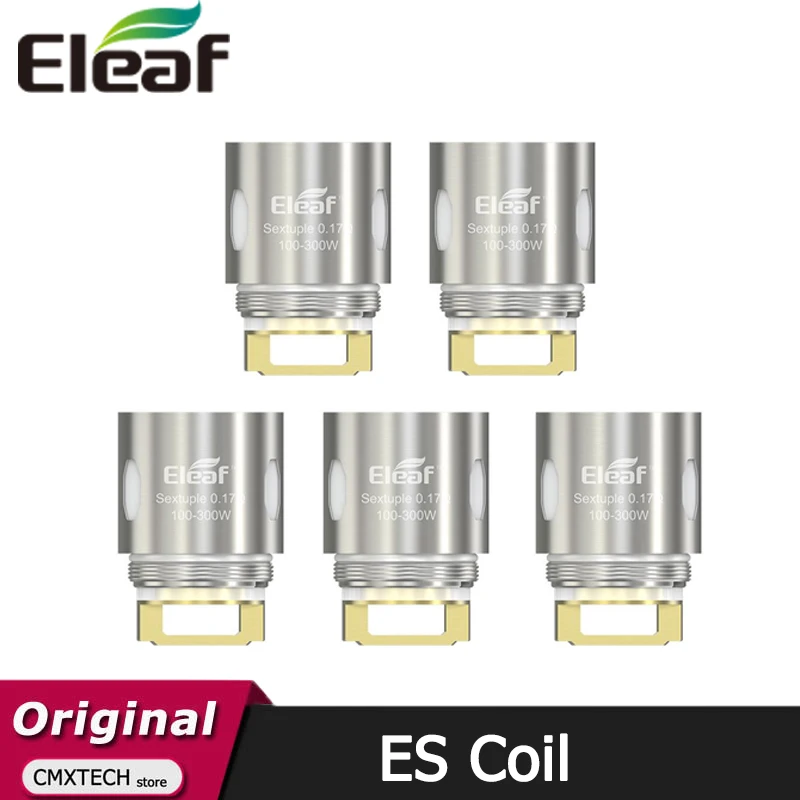 Сменный испаритель с головкой 5 шт./лот Eleaf ES Sextuple 100 Ом поддержкой 300-300 Вт вейп для