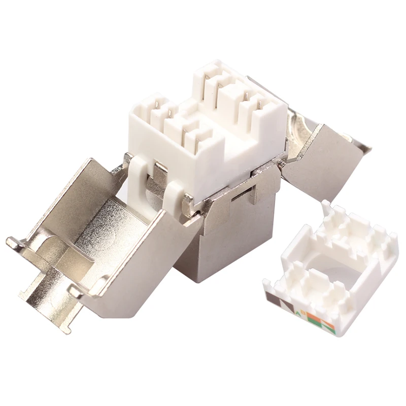20 шт сетевой RJ45 Cat6 модуль 360 градусов полностью экранированный RJ45 разъем для LSA