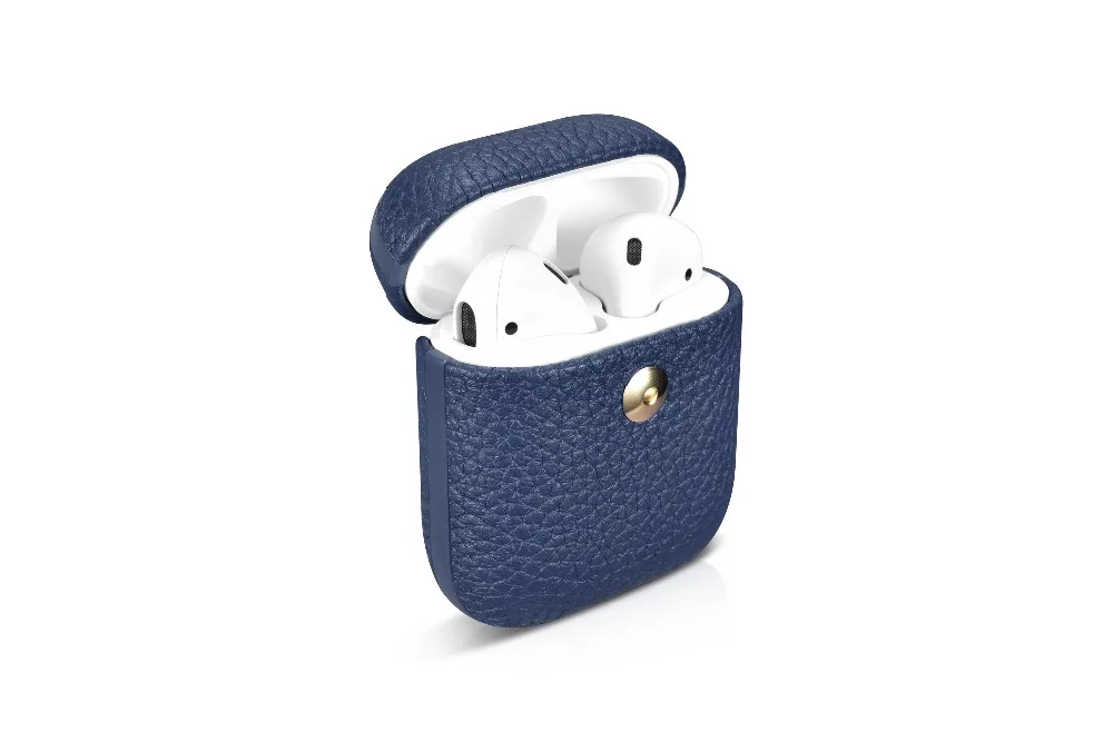 Чехол из натуральной кожи для AirPods 2 Bluetooth беспроводной чехол для наушников Роскошный чехол для Apple AirPods 1 2 защитный чехол