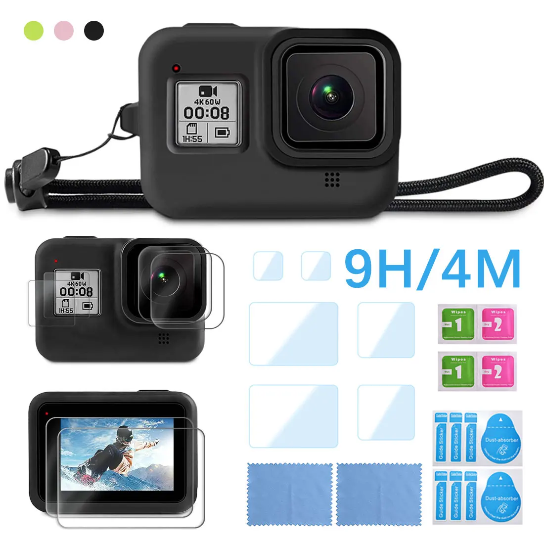 

Silicone case suitable for the silicone protective sleeve and screen protector that the GoPro hero 8 black sports camera