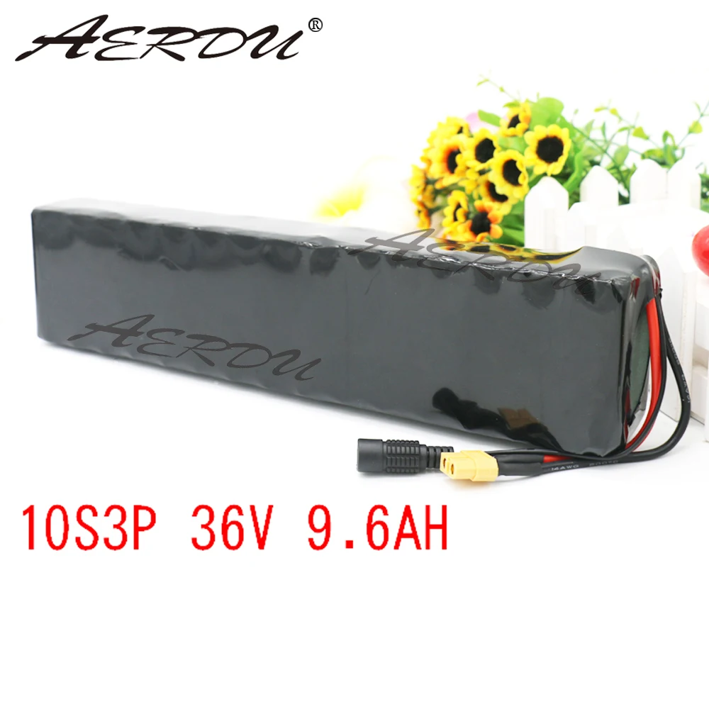 

AERDU 36V 9.6Ah 600watt lithium battery pack built in 20A BMS For xiaomi mijia m365 ebike bicycle scooter inside for LG MH1 Cell