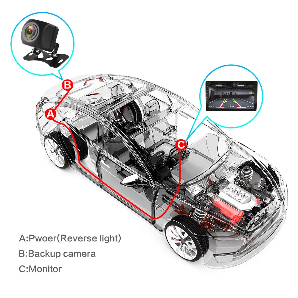 Автомобильная камера заднего вида угол HD светодиодный светильник ночь 12V