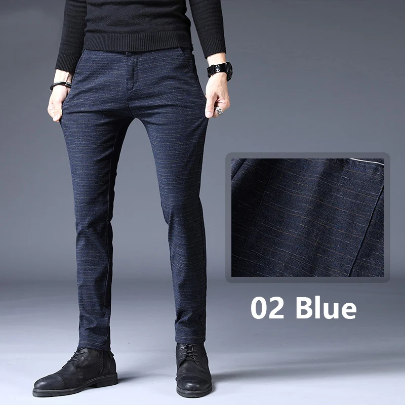 Mens Casual Jeans Pants,Males Denim Cotton Elastic Waist Pocket Large Size Work Trousers 