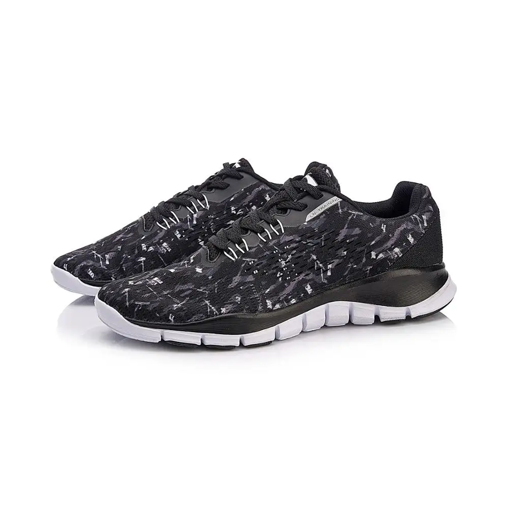 Li Ning Для мужчин супер тренер M обувь на плоской подошве с гибкой дышащая подкладка