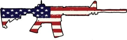 Американский флаг AR-15 виниловая наклейка Ar-15 бампер наклейка отличный пистолет 2-я регулировка