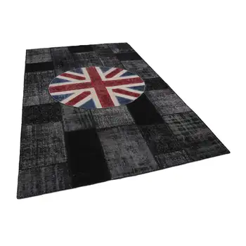 

200x305 Cm Uk Handmade Flag Patchwork Rug-7x10 Ft