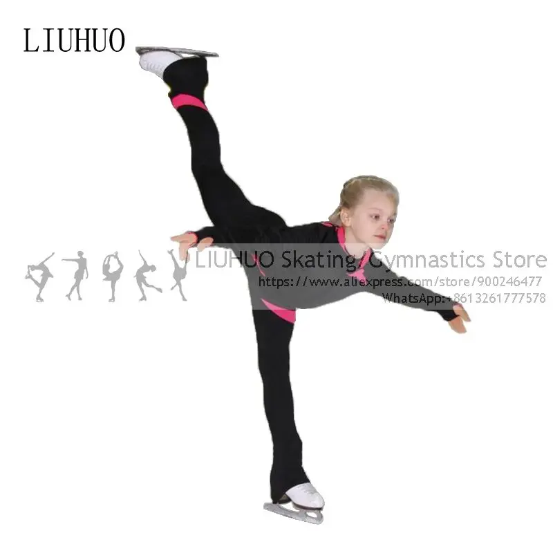 Figure Skating Leggings Jackets Sets Girls Children High Quality Crystals  Women Skiing ice skating pantss for training - AliExpress