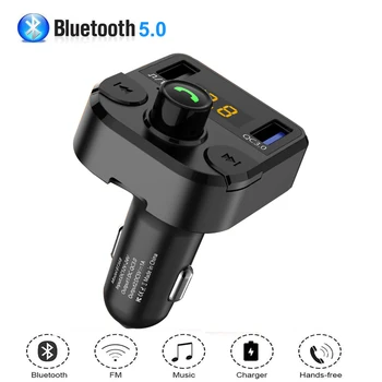 

Car FM Transmitter LCD MP3 Player Wireless Bluetooth Receiving Car Kit fast USB Hands Free USB Quick Charge FM Modulator TF Card
