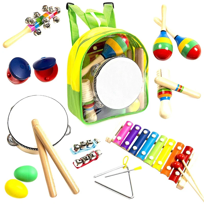 

Instruments For Toddlers And Preschoolers Wooden Percussion For Boys And Girls Including Xylophone - Promoting Early Development