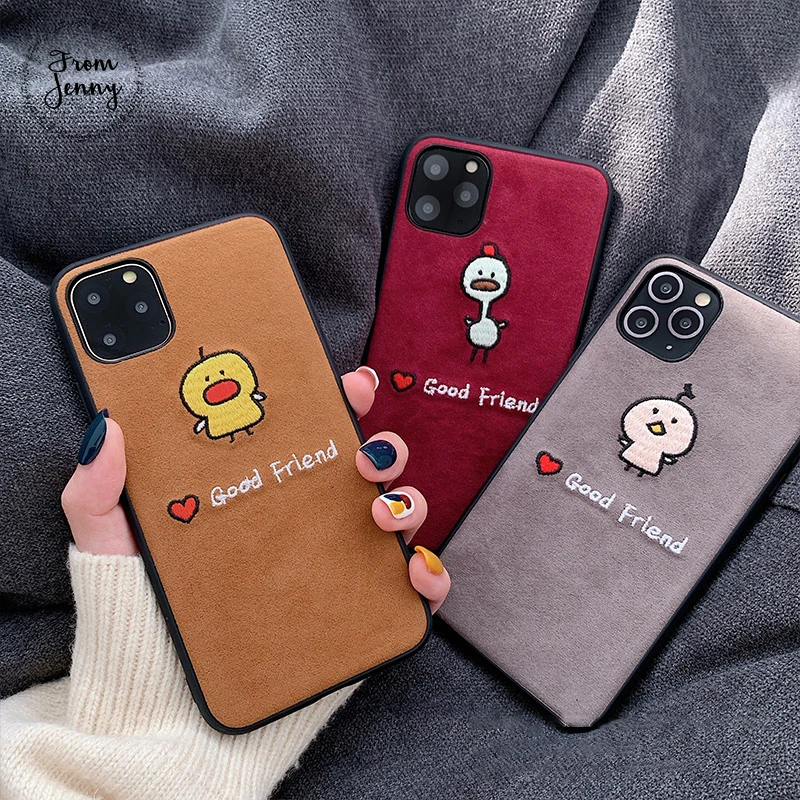 Вышитая замша для iPhone 11 Pro x xr xs max 6 6s 7 8 Plus | Мобильные телефоны и аксессуары