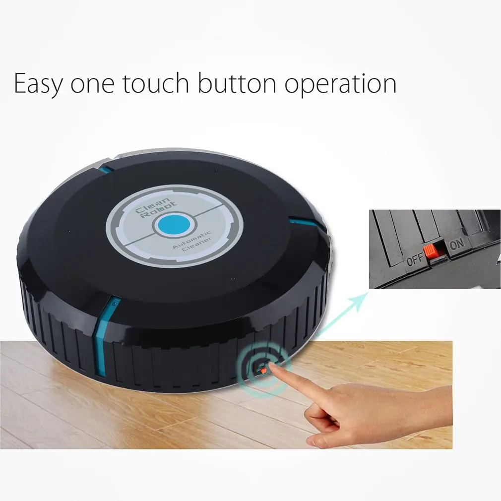 New Home Auto Cleaner Robot Microfiber Smart Robotic Mop Dust Cleaner Cleaning-black In Stock Drop Shipping