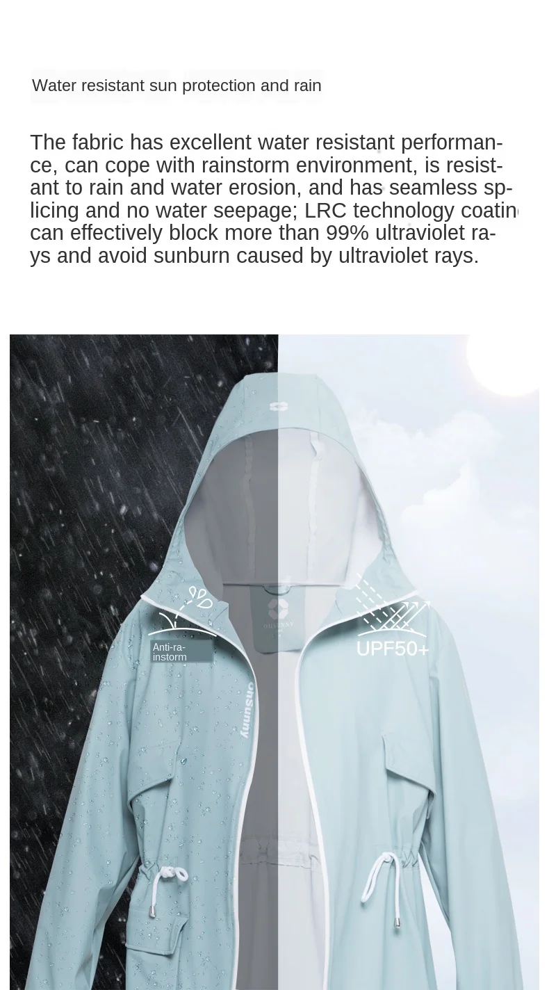 Adulto longo capa de chuva jaqueta de