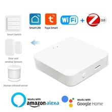 Newest Tuya ZigBee Smart Gateway Hub Smart Home Bridge Smart Linkage APP remote control Works with Alexa Google Home Assistant