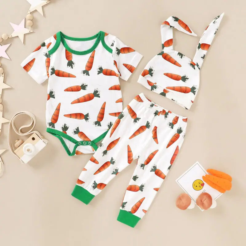 Пасхальный комплект одежды для новорожденных мальчиков и девочек комбинезон +