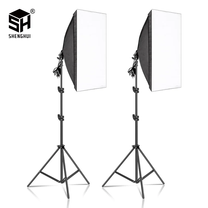 50x70CM Photography Softbox Lighting Kits Professional Continuous Light System Equipment For Photo Studio