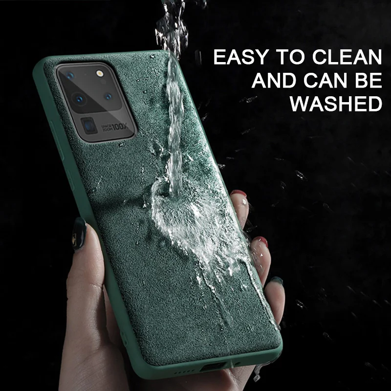 SanCore 100% Orginal ALCANTARA Samsung Phone Case Cover for Samsung Galaxy S20+S20 PLUS Business Protective Anti-wear Phone Bag