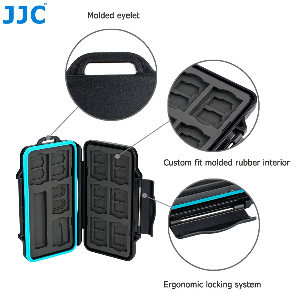 Jjc Cartão de Memória Case Titular Caixa de Armazenamento para sd Sdhc Sdxc Micro sd Microsd tf Micro Sim Nano Cartão Sim Keeper Carteira Organizador - Image 2