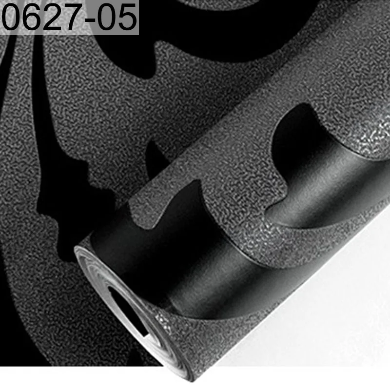 0627-05 Черный Белый 3D Викторианский Дамаск тисненая настенная бумага рулон домашний Декор Гостиная спальня настенные покрытия цветочные роскошные обои - Цвет: 0627-05