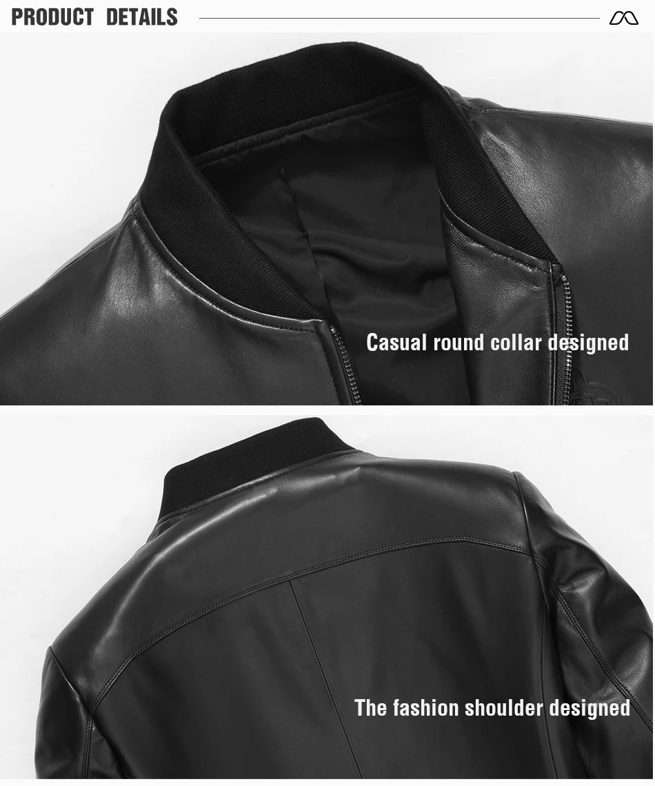 Clearance Golomise&Imbettuy Men Fashion Real/Genuine Sheepskin Leather Jacket/Coat Overcoat 8