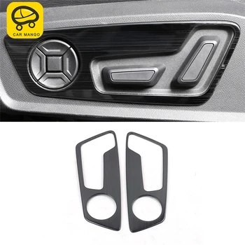 

CARMANGO For Audi A6 C8 2019 Car Styling Seat Adjust Memory Button Switch Panel Cover Trim Frame Sticker Interior Accessories