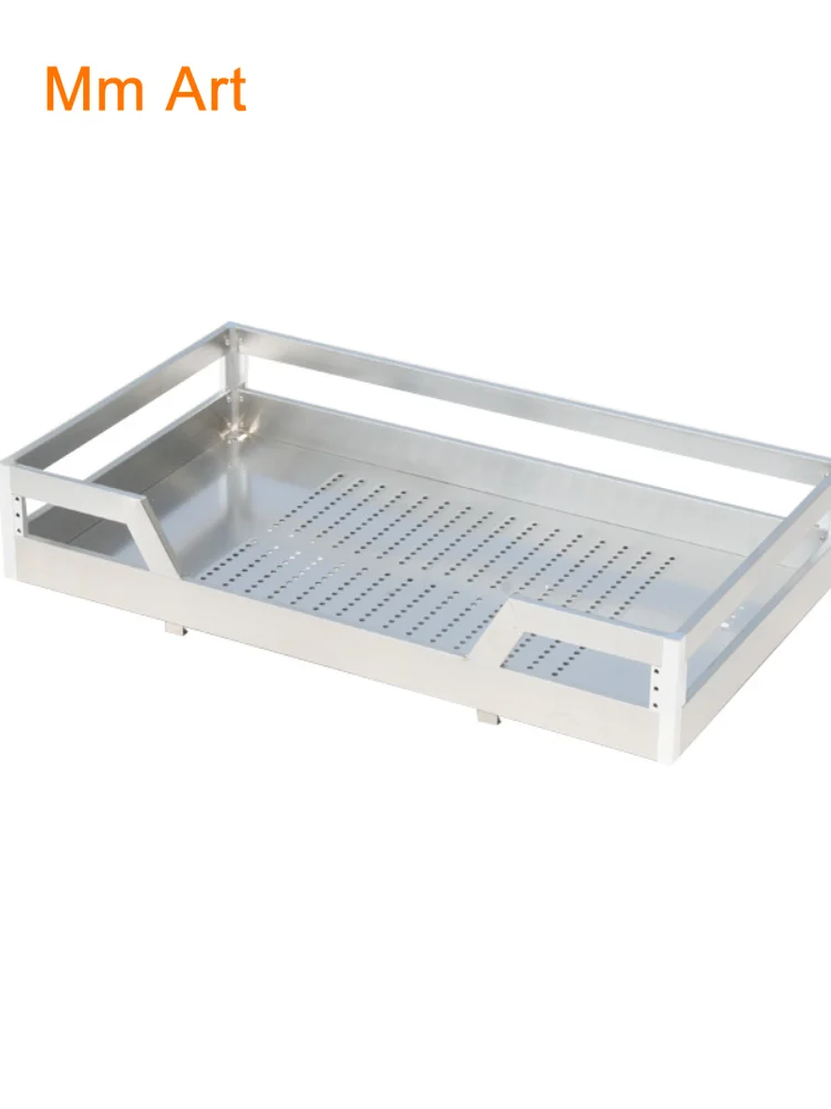 Stainless Steel Drawer Basket Kitchen Cabinet Basket Vegetable Drawer Storage