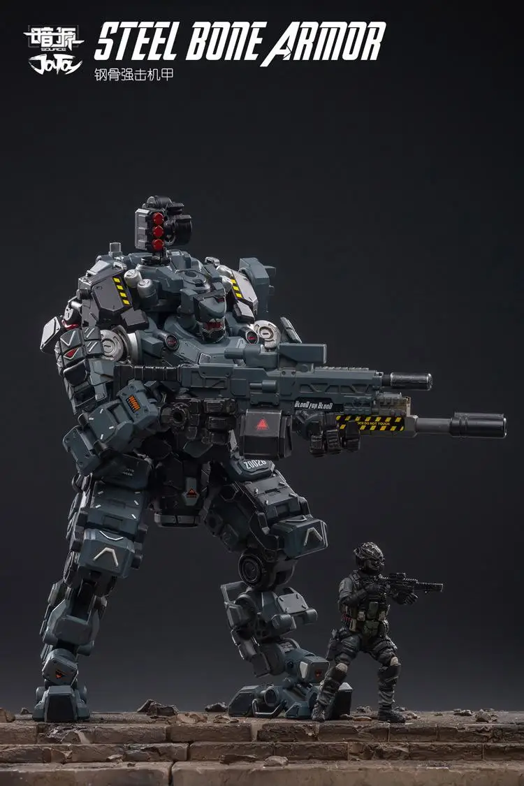 

Экшн-фигурка JOYTOY JT0128 Steel Bone Armour Mecha Grey 9 дюймов Robot & Pilot 1/25
