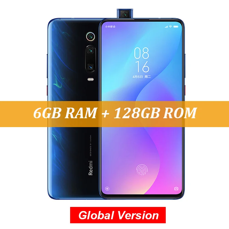 6GB 128GB Blue Скидка 1200 руб Промокод: newyear1200 глобальная версия Xiaomi mi 9 T Pro 9 T(Red mi K20 Pro) 6GB 128GB Snapdragon 855 смартфон 48MP с тремя камерами 4000mAh NFC - Цвет: 6GB 128GB Blue