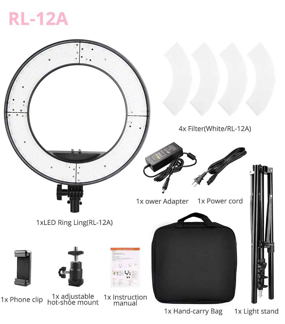 Travor кольцевой светильник для фотостудии светильник ing светодиодный кольцевой светильник 14 дюймов 18 дюймов для камеры телефона с регулируемой яркостью кольцевой светильник со штативом