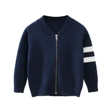 LOOZYKIT/Детский свитер в полоску; детский осенне-зимний вязаный кардиган; бейсбольное пальто; куртка для малышей; верхняя одежда