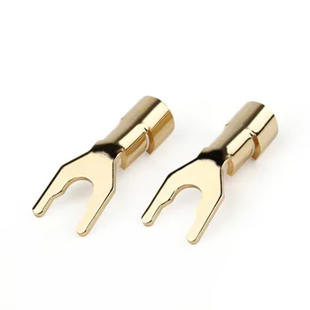 

20pc Speaker Terminal Adapterr Hifi Banana Y Spade Fork Wire Speaker Y Connector Copper Audio Jacks Screw Minijack