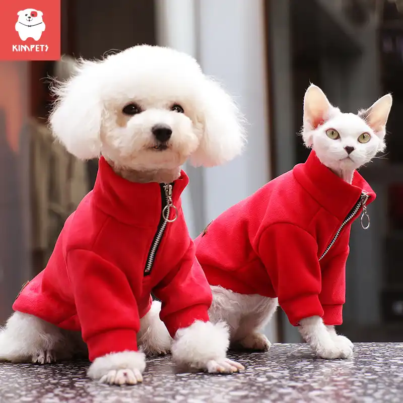 Kimpets犬服小型犬テディ秋と冬の猫肥厚暖かい冬服かわいいセーターペット用品 Jumpsuits Rompers Aliexpress