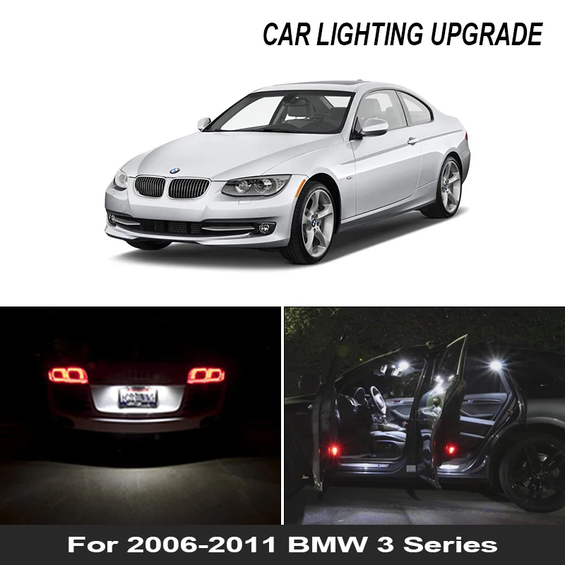 100% Canbus безошибочный Белый светодиодный комплект ламп для BMW 3 серии E90 E91 E92 E93