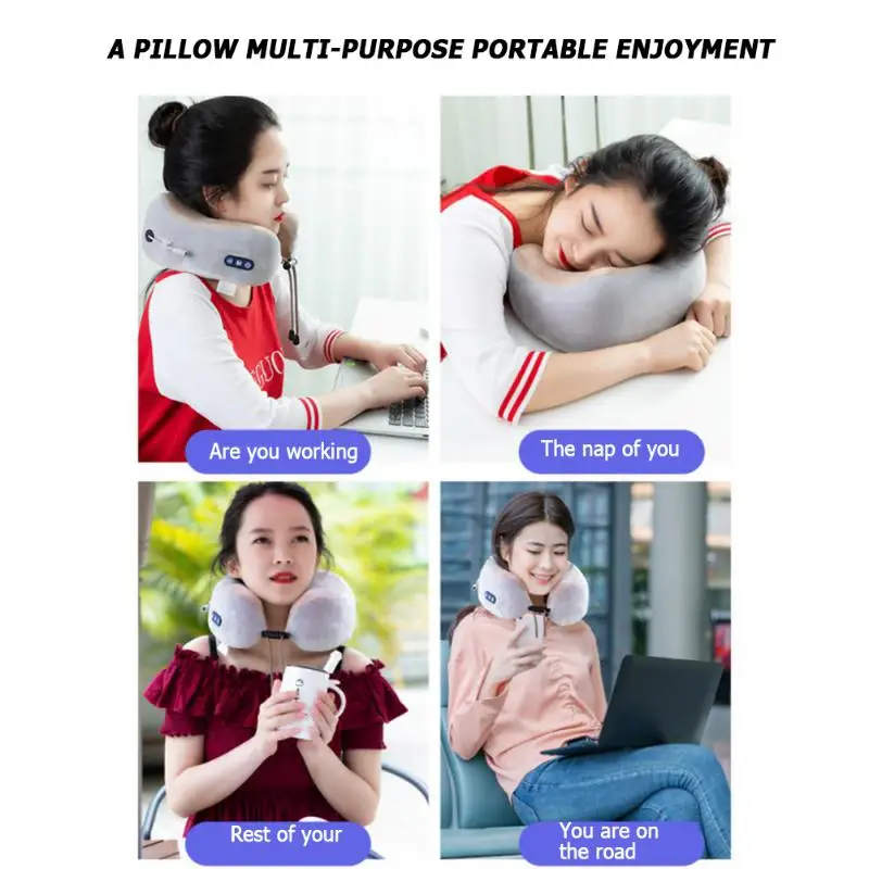 U shaped Massage Pillow Shoulder Cervical Neck Health Care Relaxation Tool 5